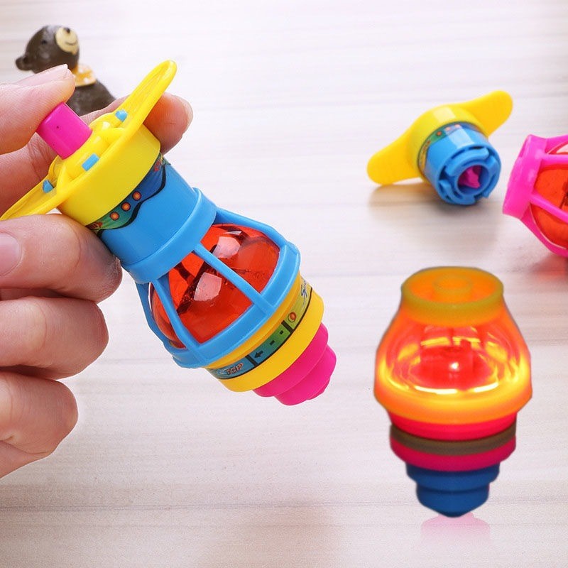 Kits 3/6/12pcs Giro Pião, Pião  Lançador Com Lu