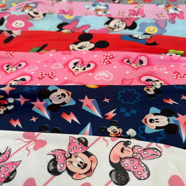 Tecido Suede Estampado Personagens Infantis 1,50m