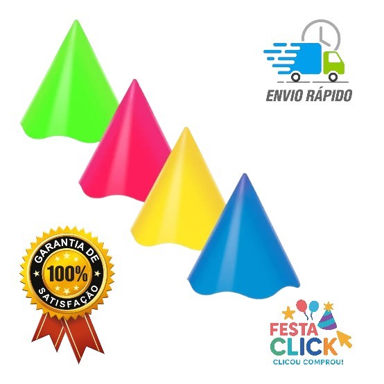Chapéu liso de aniversário infantil kit 8/16/24 