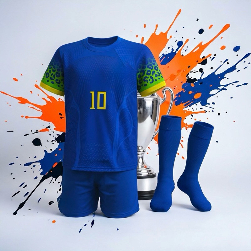 Camisa Short + MEIAO copa do mundo infantil e juve