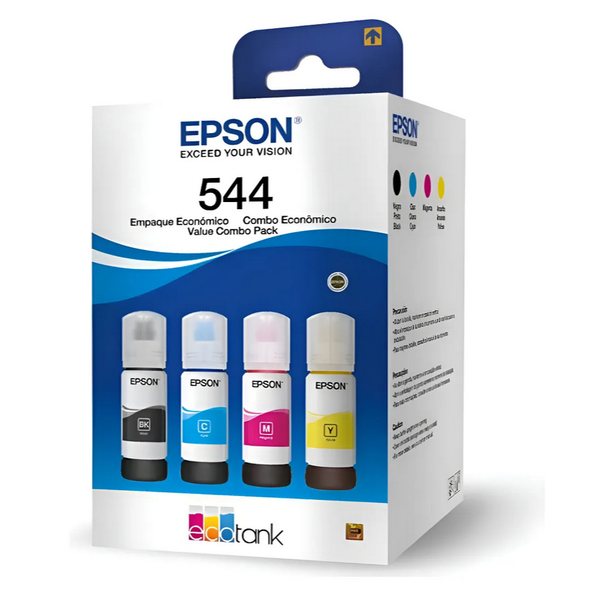 Kit 4 Refil T544 Para Epson Original Impressora L3