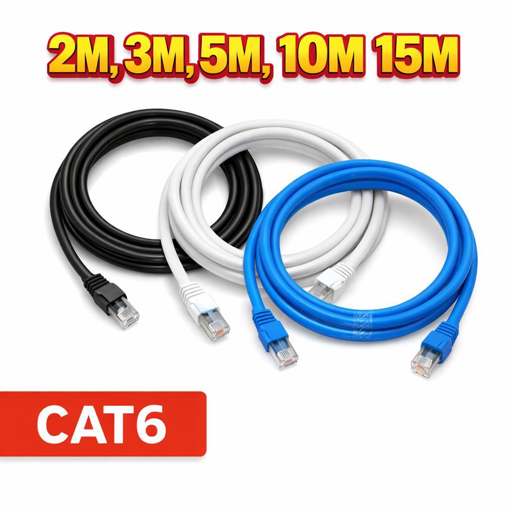 Cabo de Rede Ethernet CAT6 Blindado RJ45 1000Mbps 