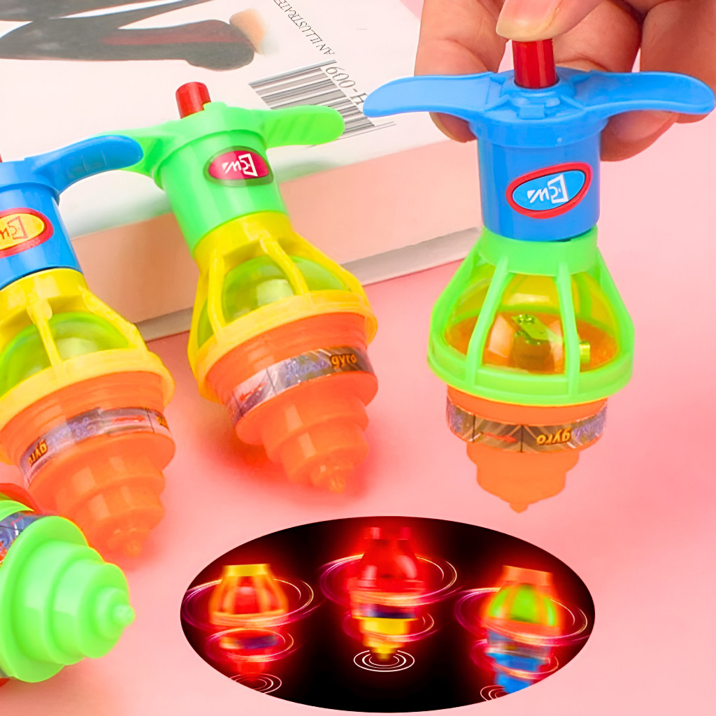 Kit 3/5/10/15pcs Giro Pião, Pião + Lançador Com