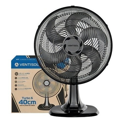 Ventilador de Mesa 40 cm 10 Pás com 3 Velocidades