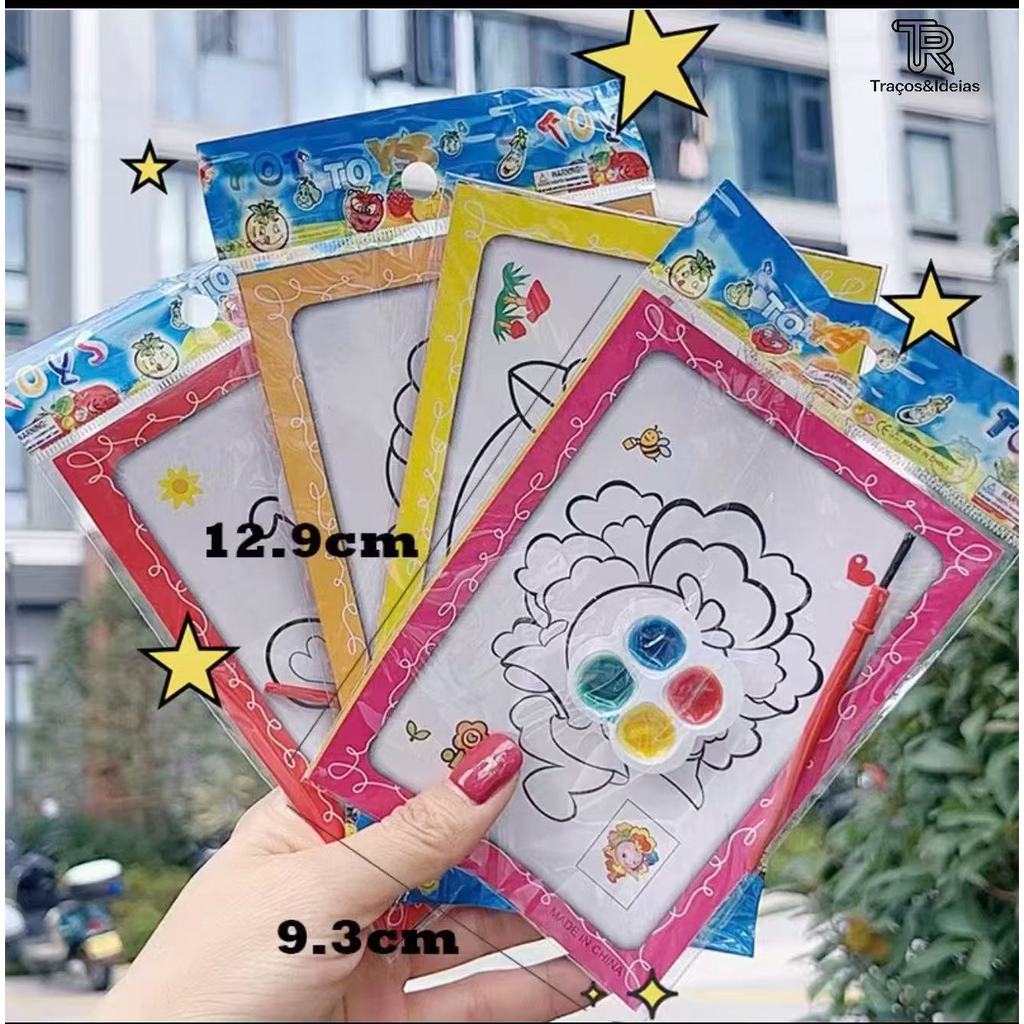 Kit 10/20Desenhos Pintura Aquarela Infantil Lembra