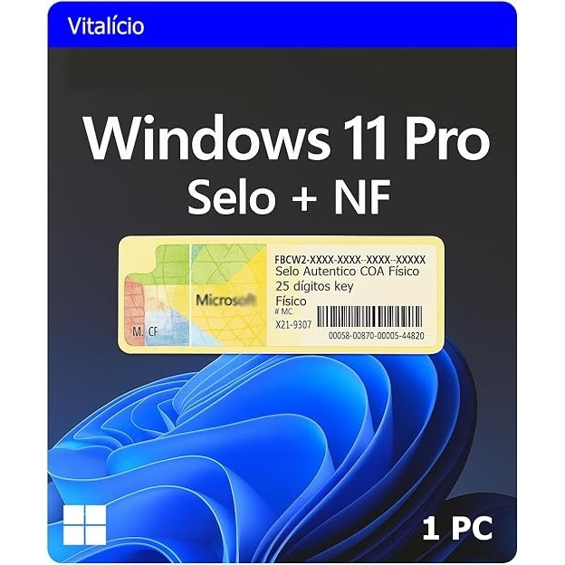 Windows 11 Home/Pro Selo com NF + Office 2024 de B