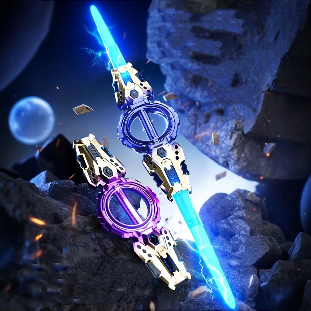 Espada Infantil Rotativa Dupla Lâmina Retrátil S