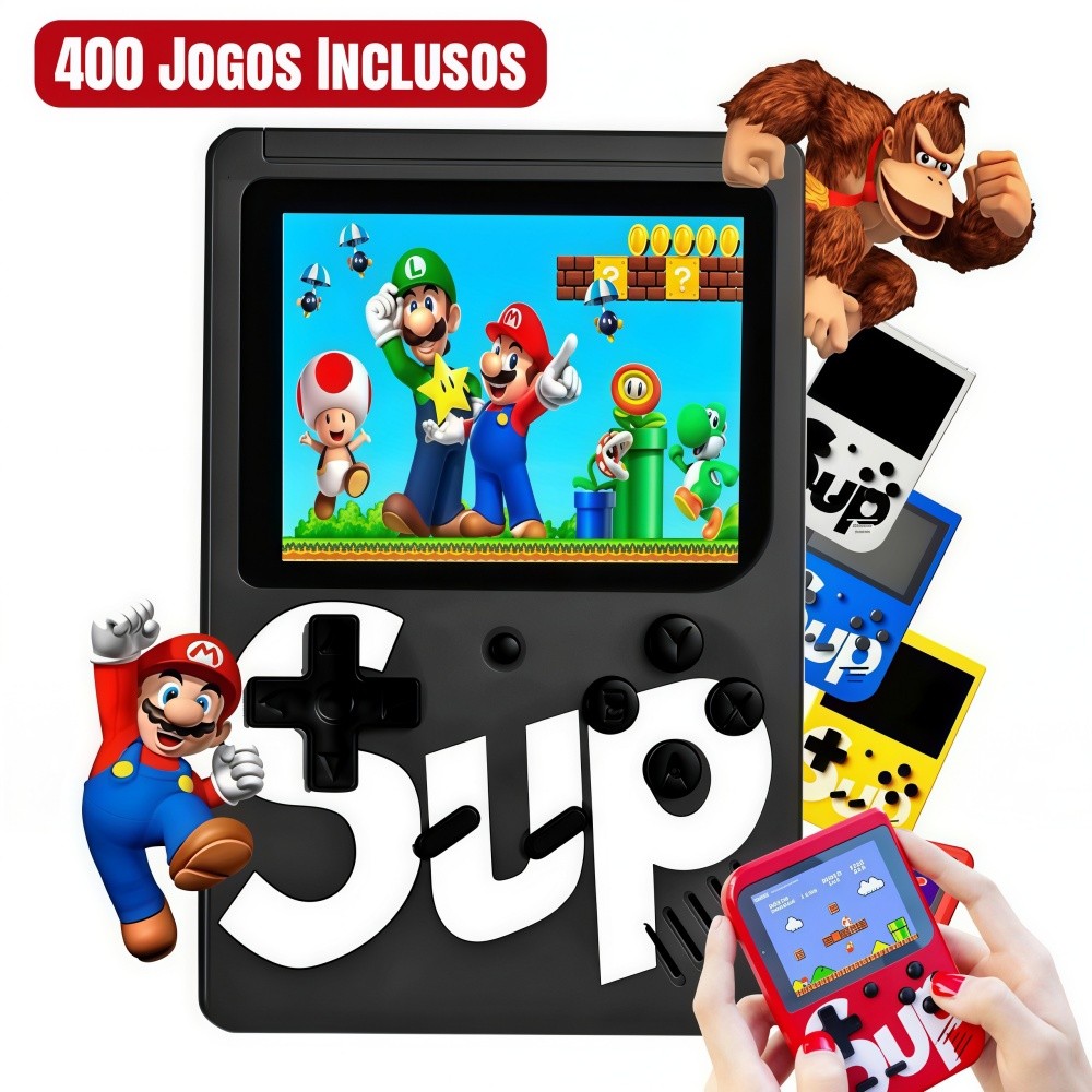Mini Video Game Sup Game Box 400 Jogos Em 1 Portá
