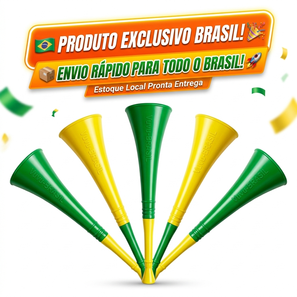 Cornetas Vuvuzelas Brasil para Torcida Copa do mun