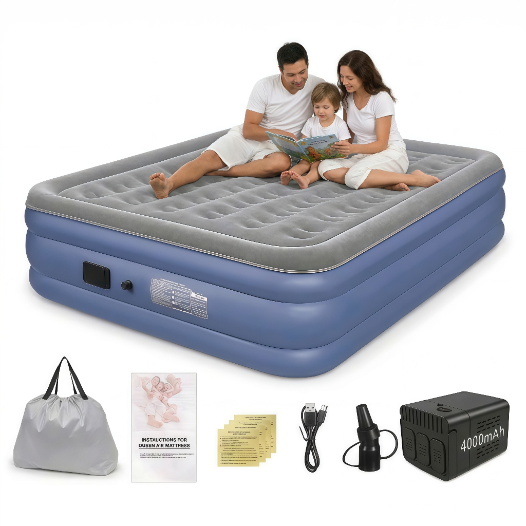 Colchão Inflável Queen Casal Com Bateria De Lít