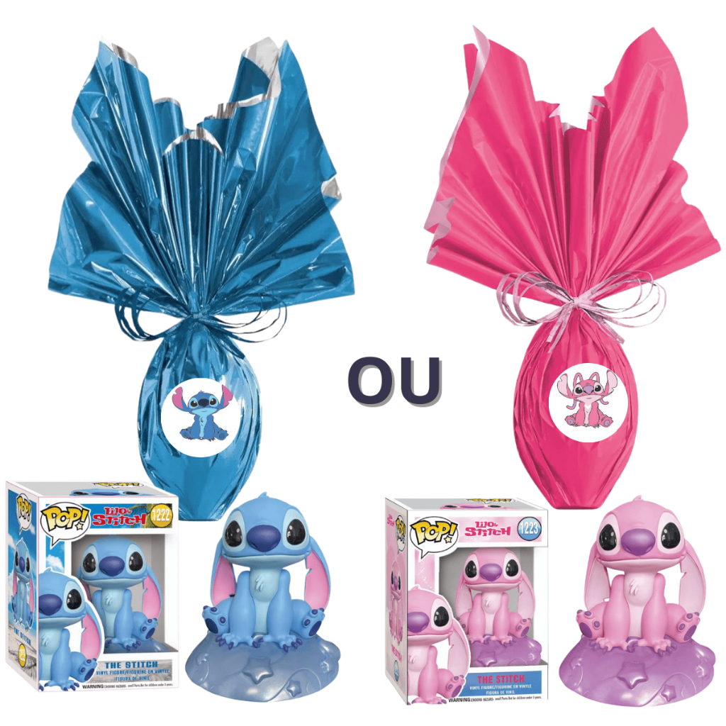 Kit Ovo de Páscoa 250g Boneco Lilo Stitch Angel C