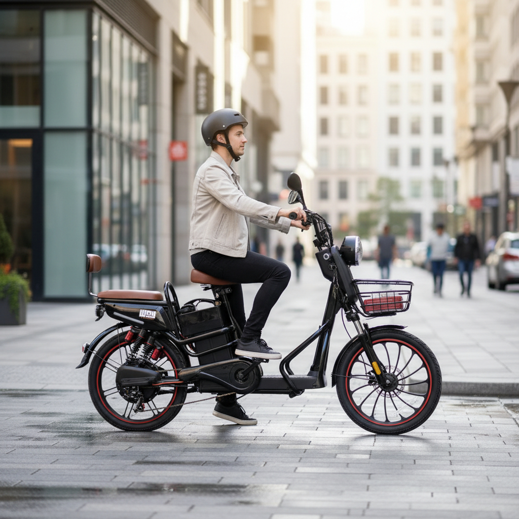 Bicicleta Elétrica 48V 500W Preta Importway Alarm