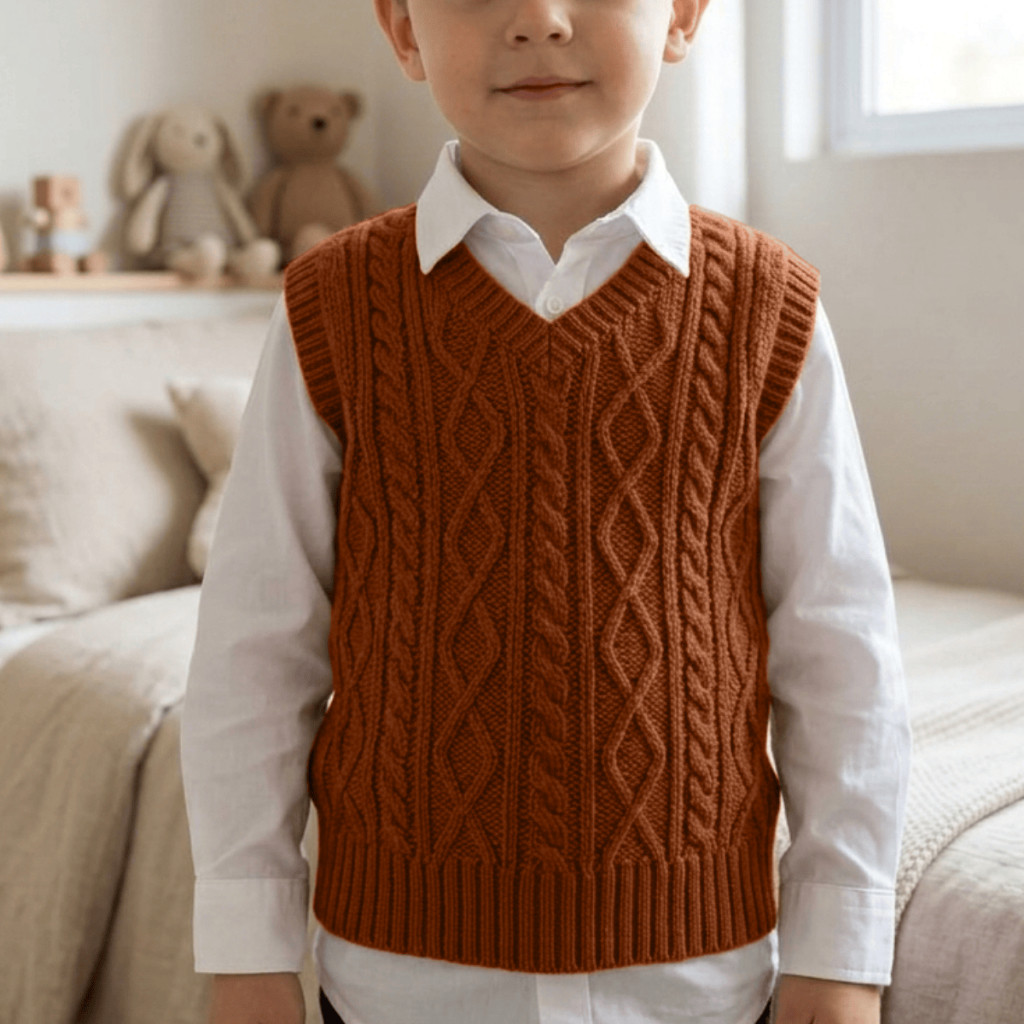 Colete Infantil Masculino Blusa Gola V Básico Cas