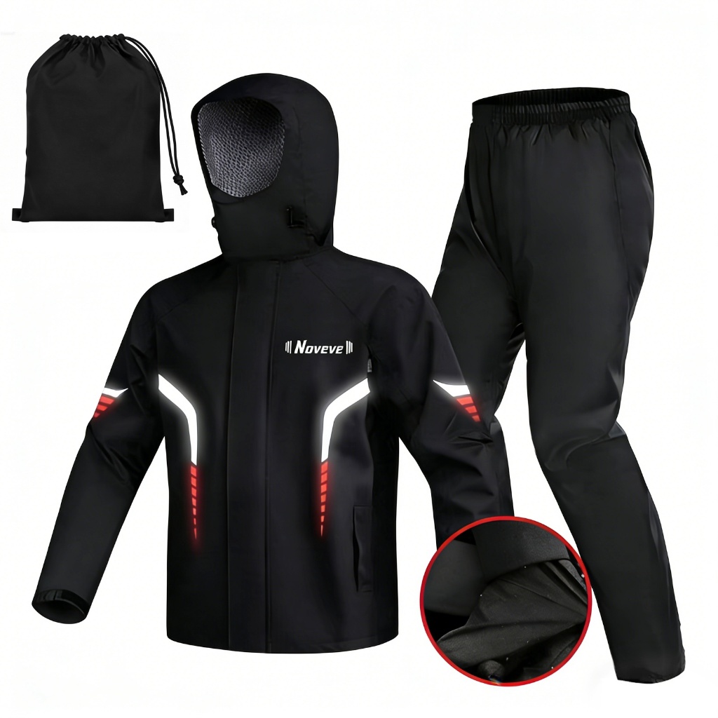 Conjunto Capa De Chuva Motoqueiro Nylon com faixas