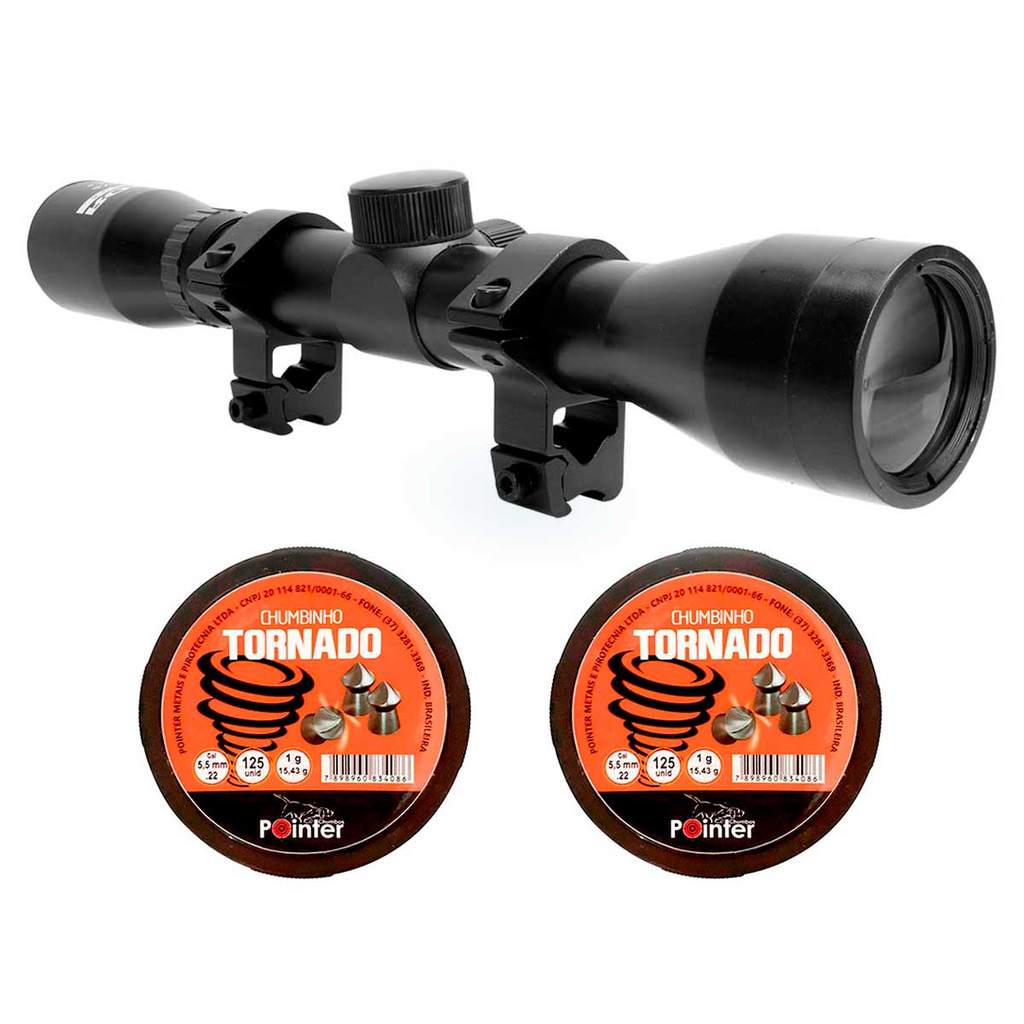 Luneta Rossi Sport 4×32 Trilho 11mm + 02 Chum