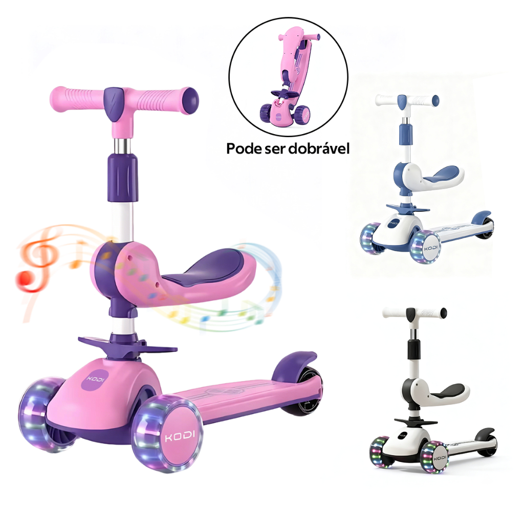 Patinete Infantil para Crianças de 1-12 Patinete