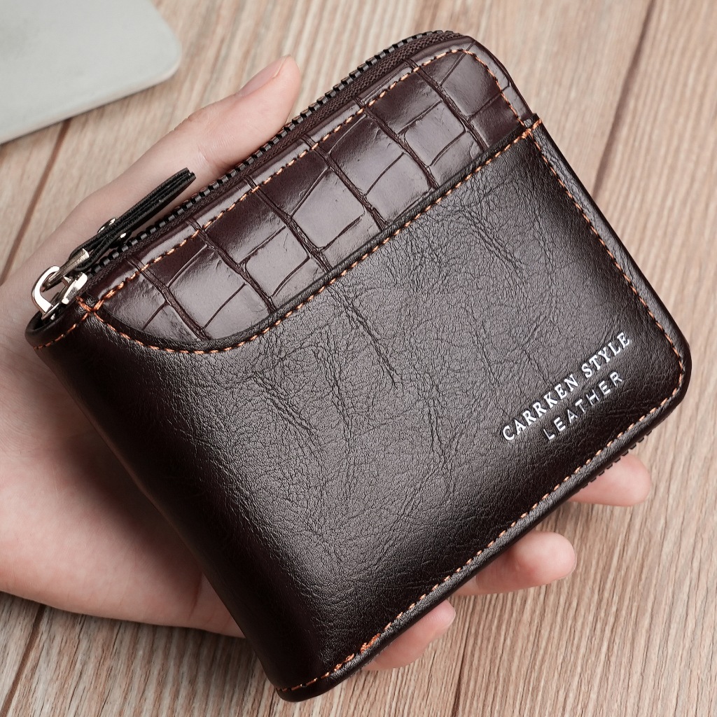 Carteira Curta Masculina Com Padrão De Pedra-Bols