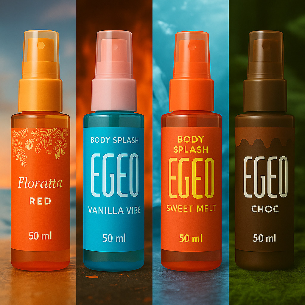 Kit 4 Body Splash Egeo Fragancias refrescantes Van