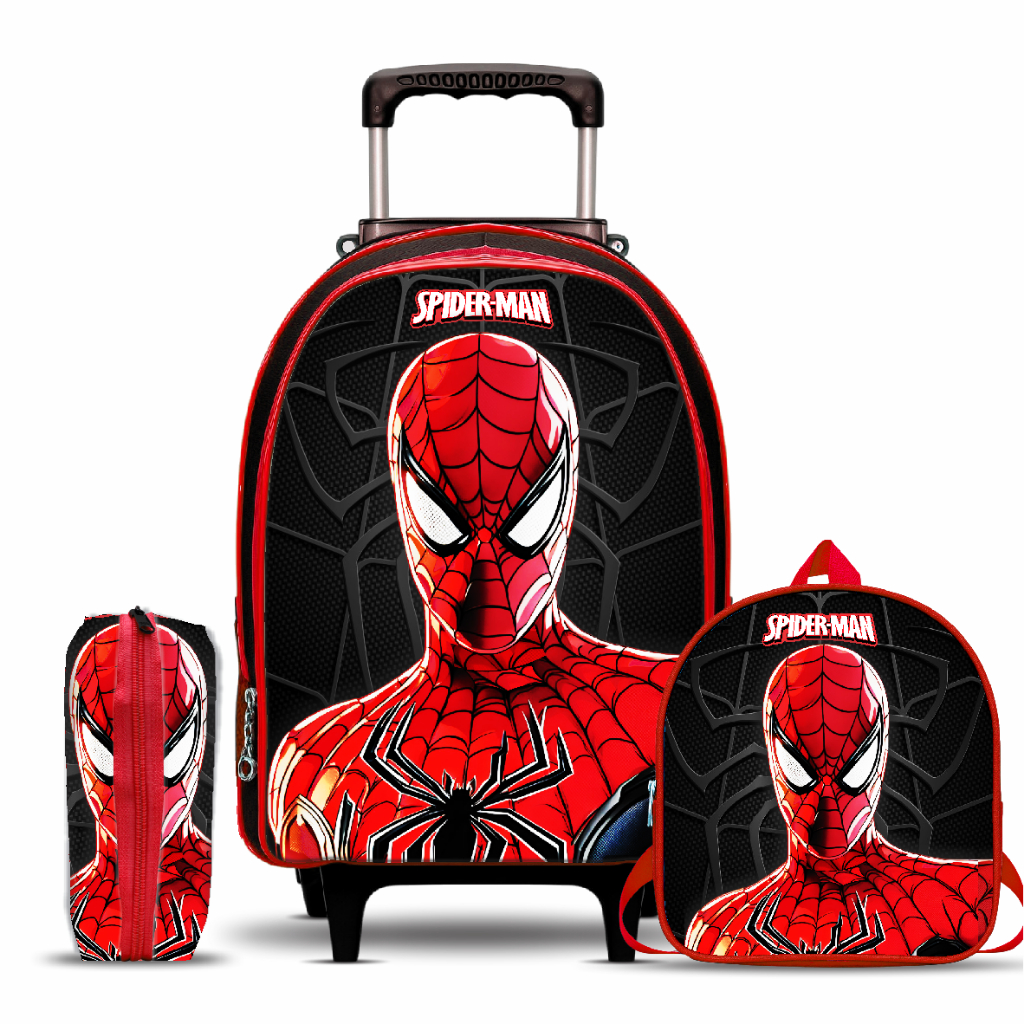 Kit Mochila Escolar Aranha Infantil – com La