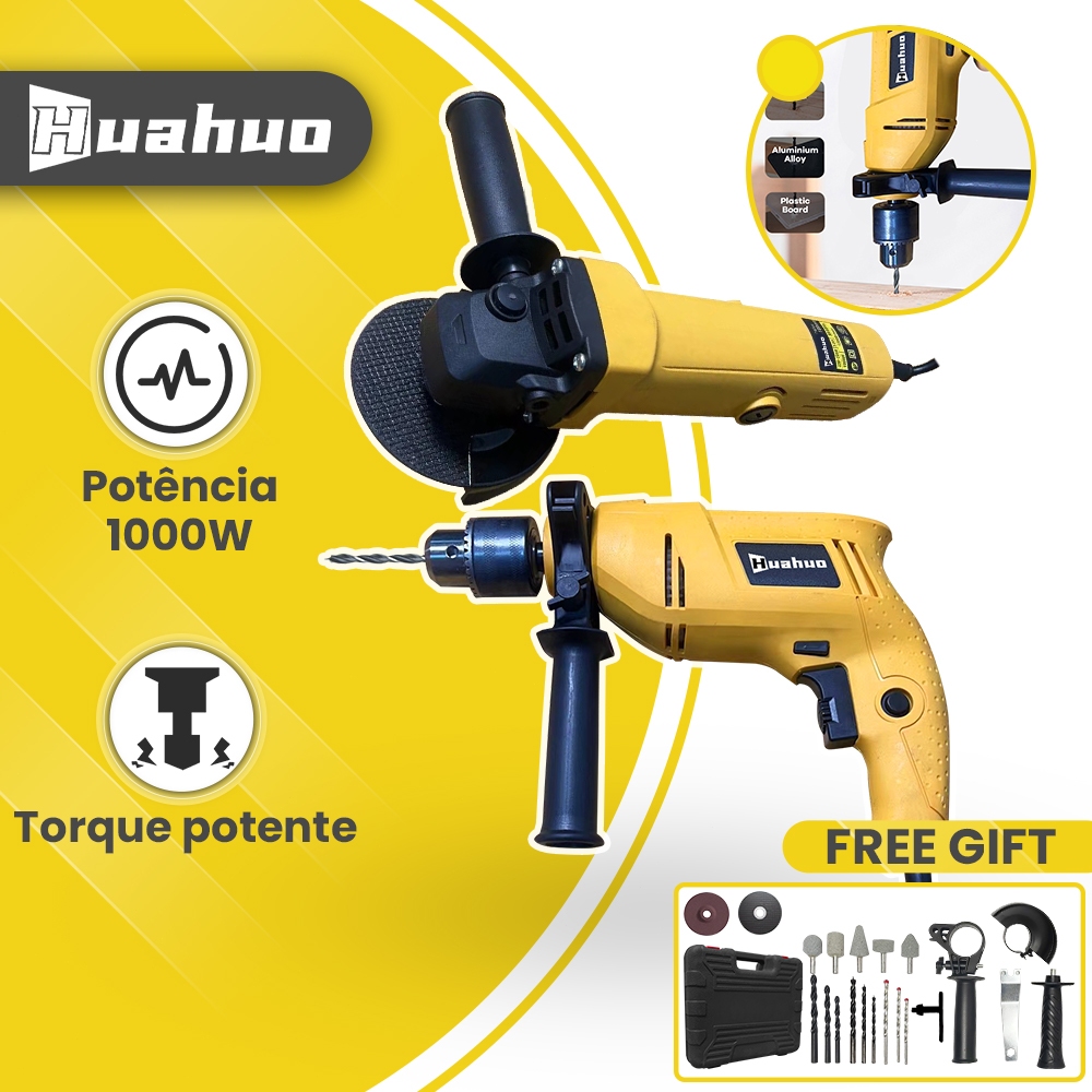 Kit Furadeira / Parafusadeira E Lixadeira / Esmeri