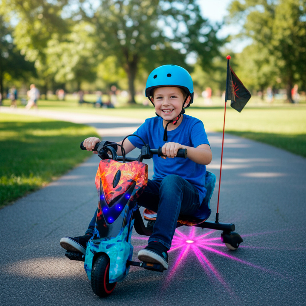 Triciclo Mini Moto Elétrica Drift Infantil 6,5 Po