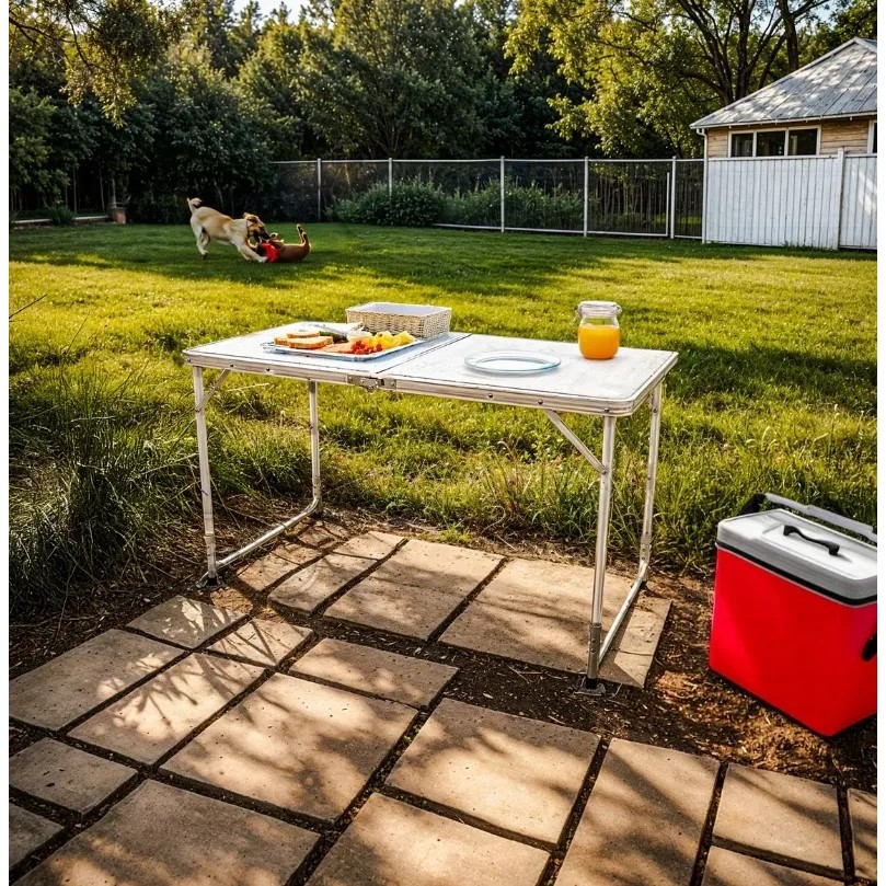 Mesa Dobrável Vira Maleta 120×60 Reforçada 