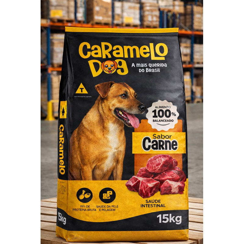 Ração Caramelo Dog Original 15kg  A Mais Querida