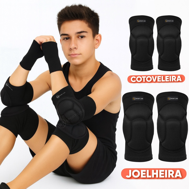 Cotoveleira e Joelheira Master Infantil Juvenil Go