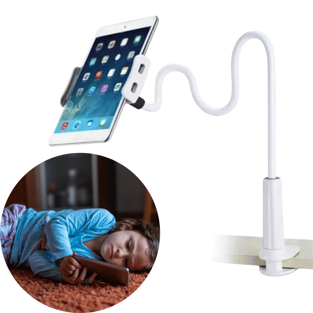 Suporte Para Tablet Branco Celular Articulado Mesa