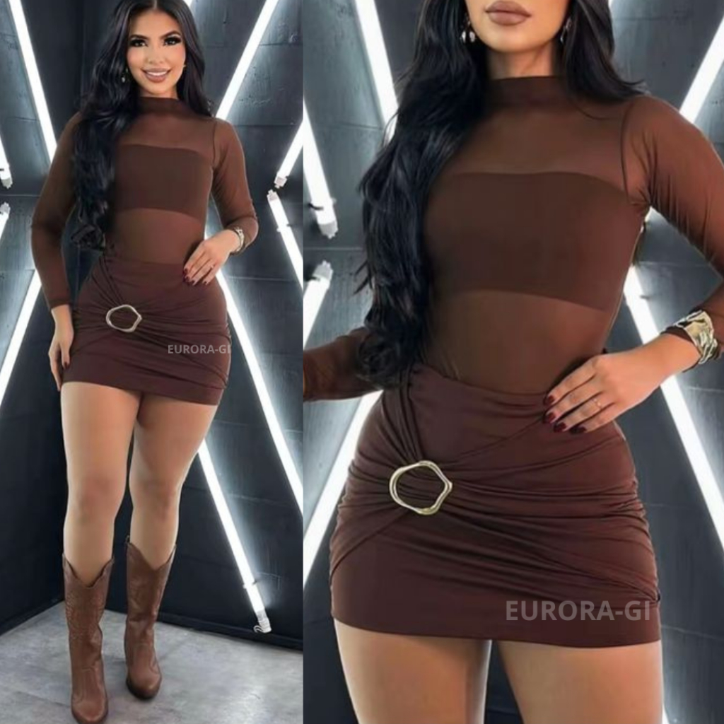 Shortsaia Feminino Com Detalhe De Fivela Orgânica