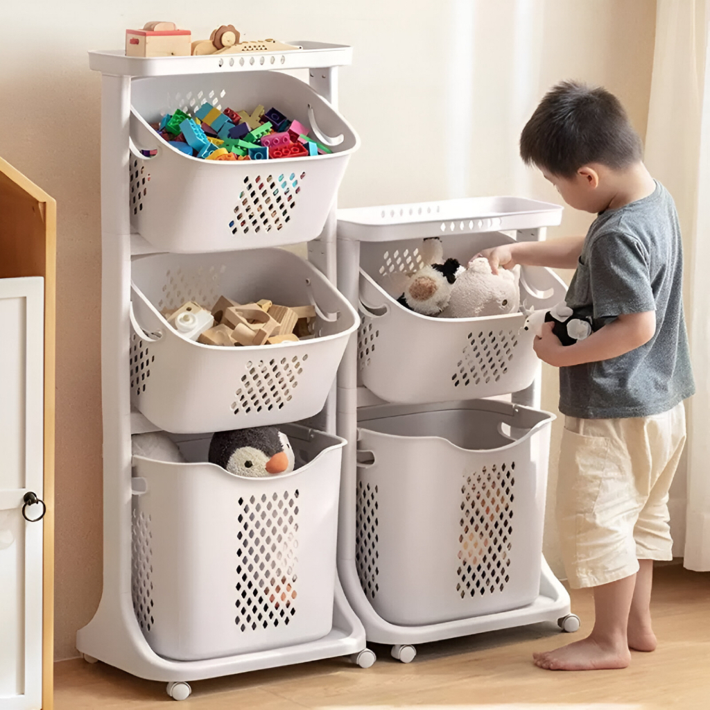 Organizador Armário Carrinho de Brinquedos Roupas