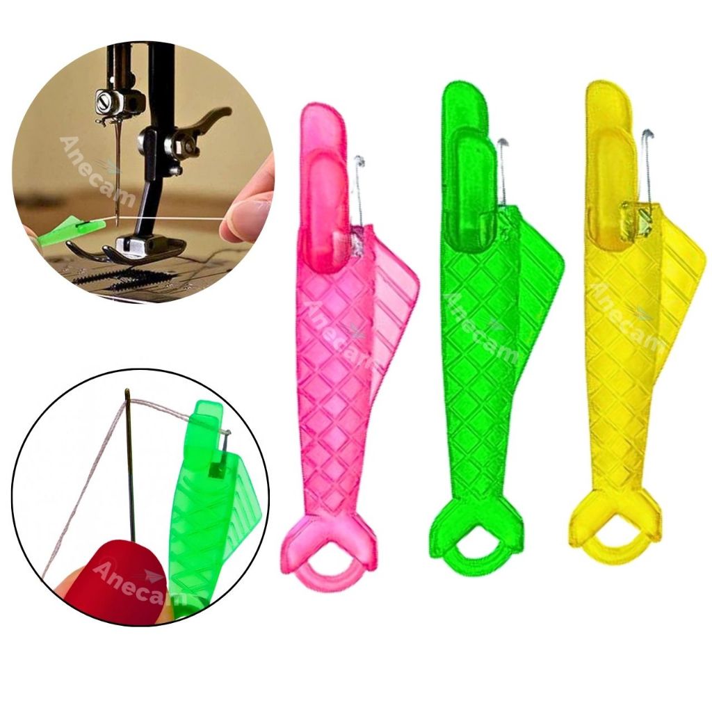 Kit 1/4/8 Passador Enfiador de Linha na Agulha Maq