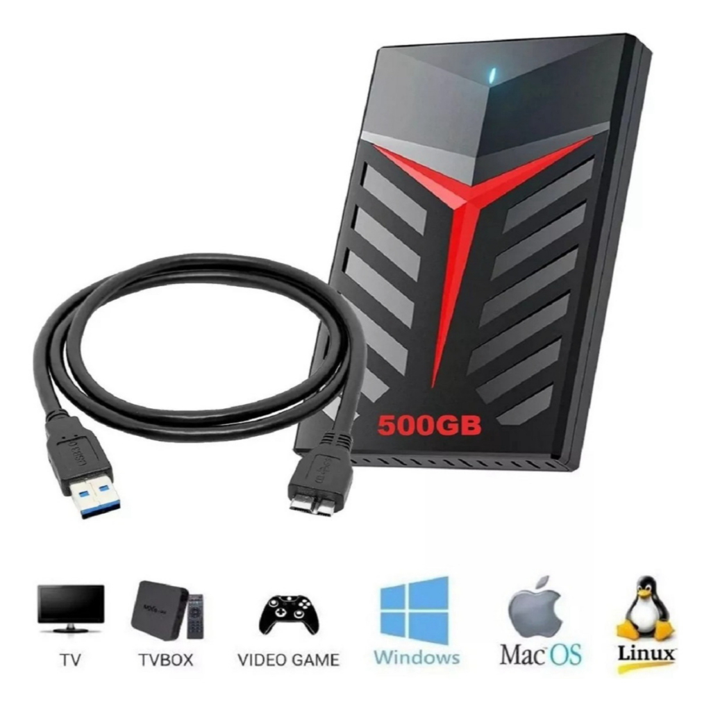 Hd Externo 500 Gb 2.5 Usb 3.0 Para Ps4, Ps5, Xbox 