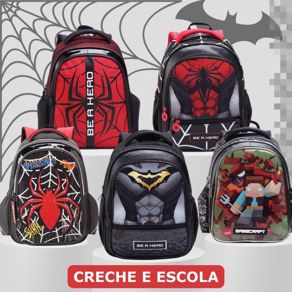 Mochila Infantil Pequena e Grande Masculina Refor�