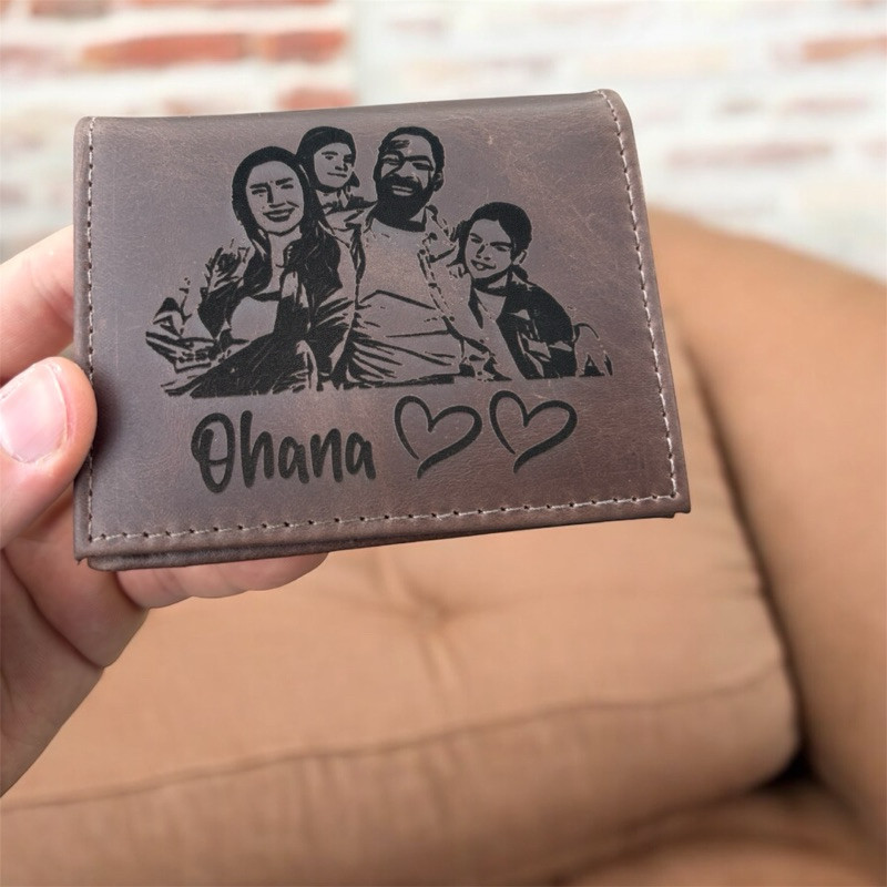 Carteira Personalizada em Couro Legítimo com Foto