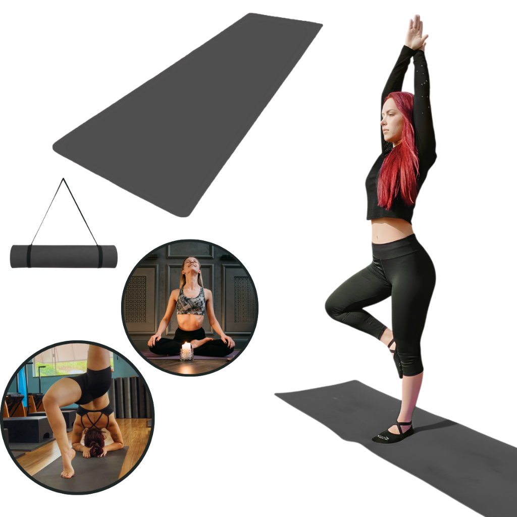 Tapete Yoga Mat 1,70mx55cmx5mm Pilates Ioga Academ