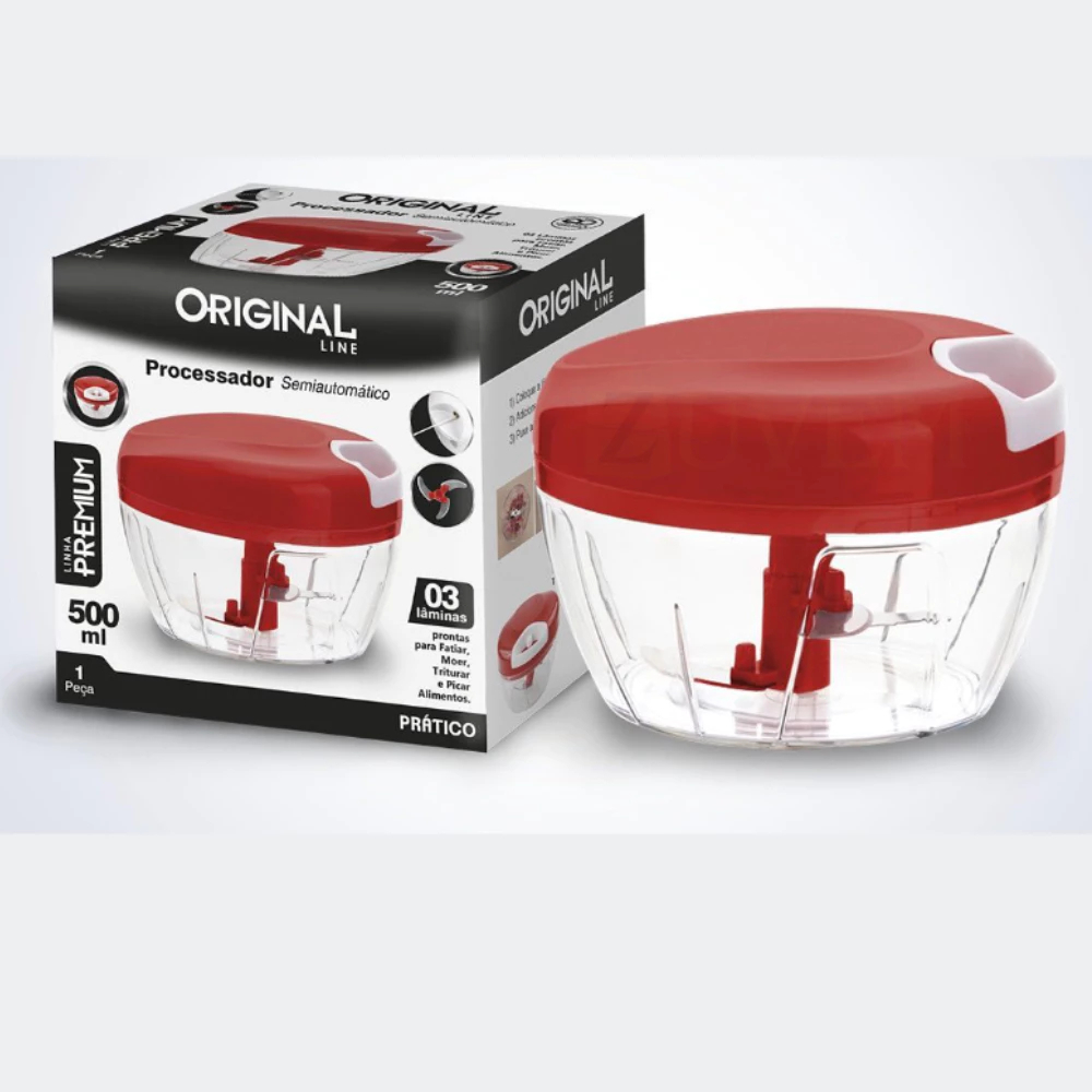 Processador de alimentos, triturador 3 laminas 500