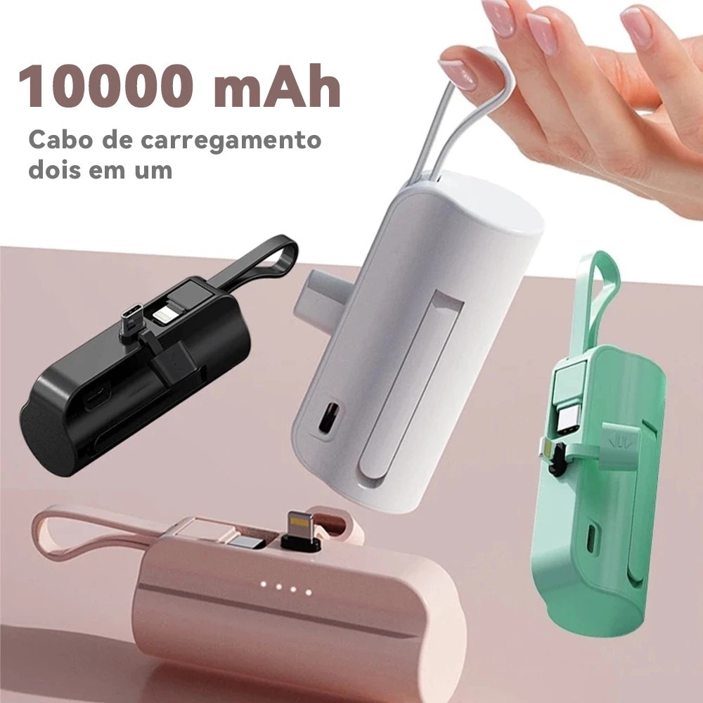 Power Bank Mini Emergencial Sem Fio 2em1 – B