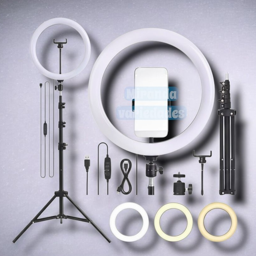 Ring Light Iluminador Polegadas com Tripé Profiss