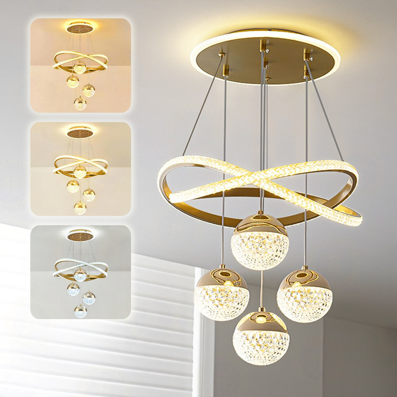 3 Cores 110V-220V Lustre de Teto LED Para Sala De 