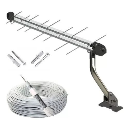 Kit Antena Externa Digital 22 Elementos 4k Uhf Hdt