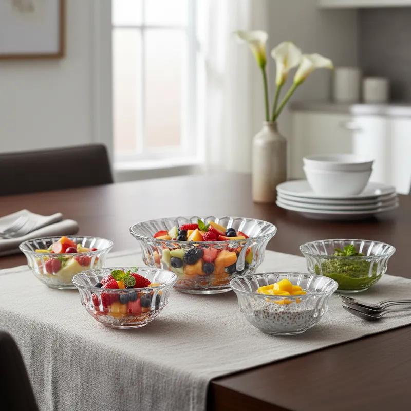 Conjunto de 7 Bowl Konia de Vidro 6pçs 245ml / 1p