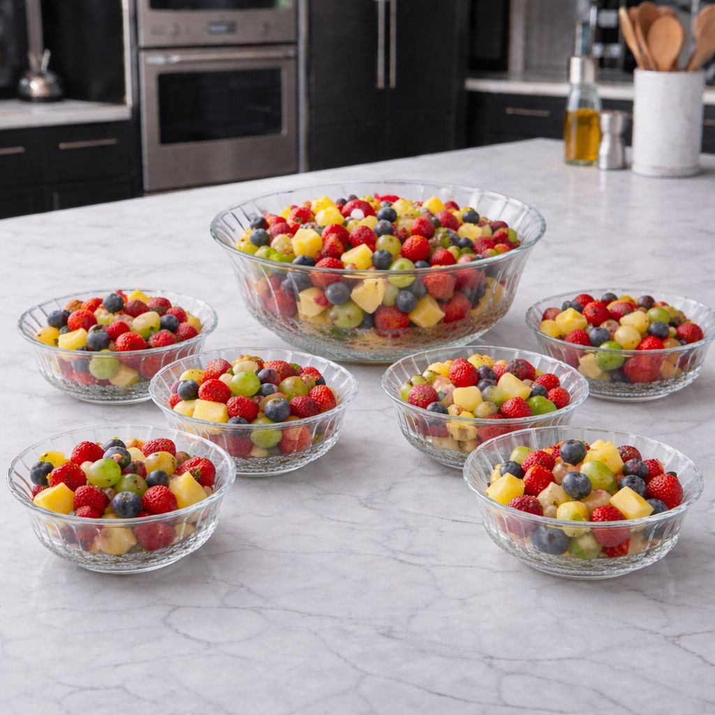 Conjunto de Bowls de Vidro Konia  7 Peças