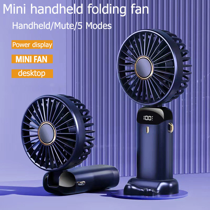 Ventilador Portátil  5 Modos mini Pequeno Dobráv