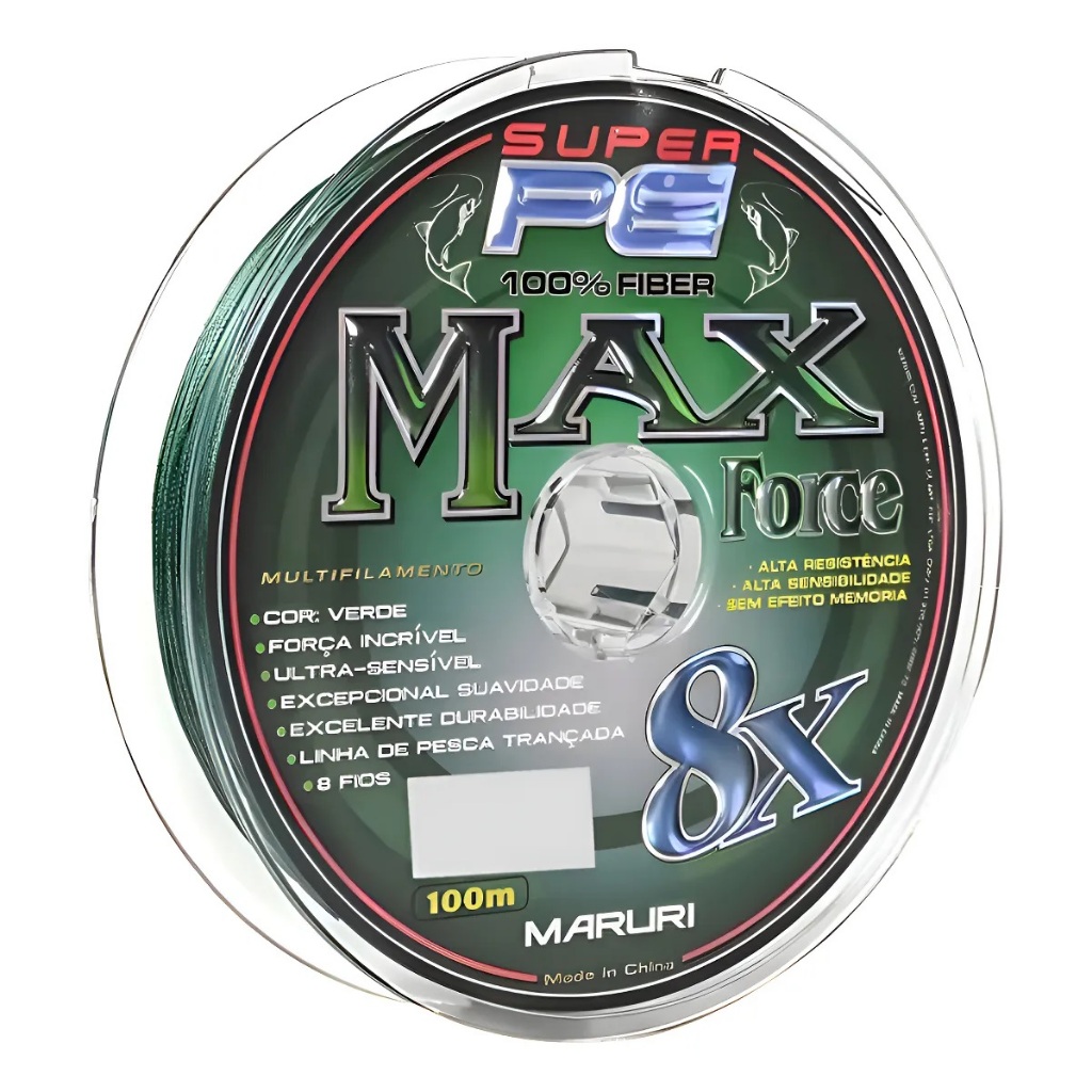 Linha de Pesca Multifilamento 8X Max  8 Fios  Verd