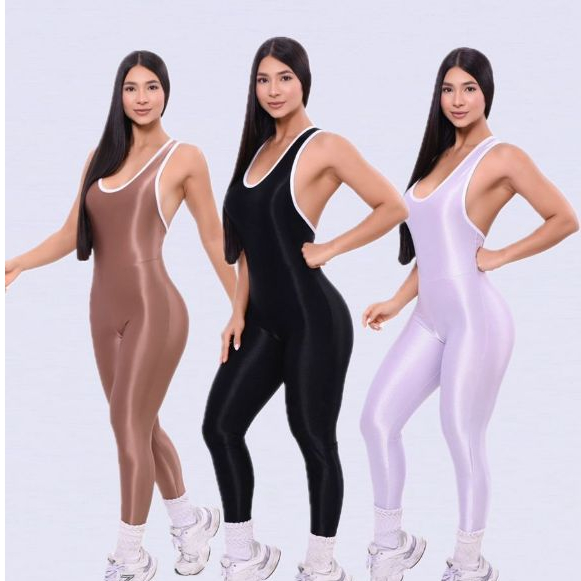 Macacão Fitness Academia  Suplex Poliamida Brilho