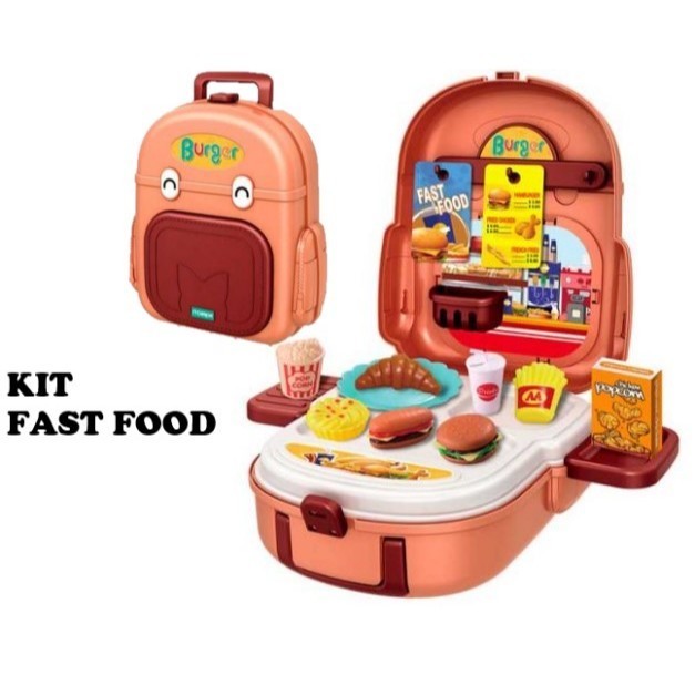 Kit Mini Cozinha/Médico/fastfood Infantil Brinque