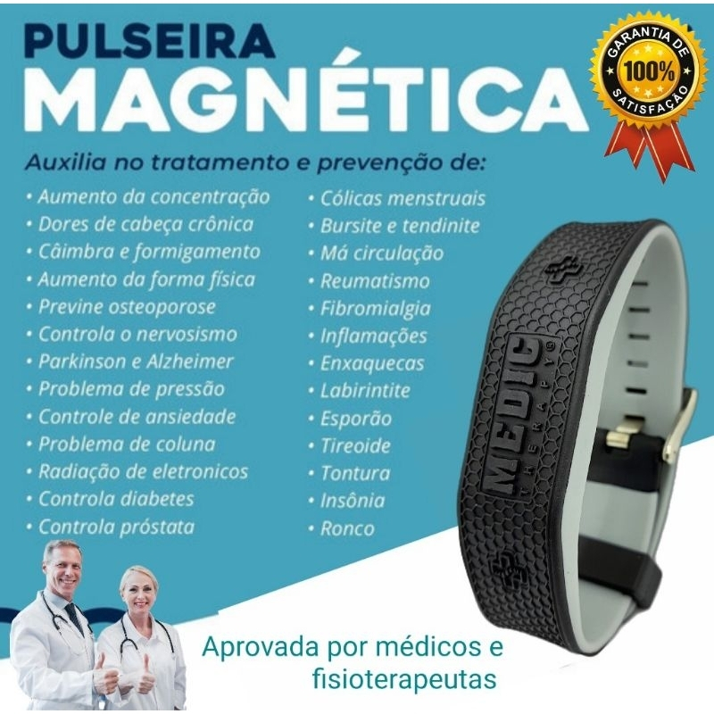 Pulseira magnética para dor original com infraver