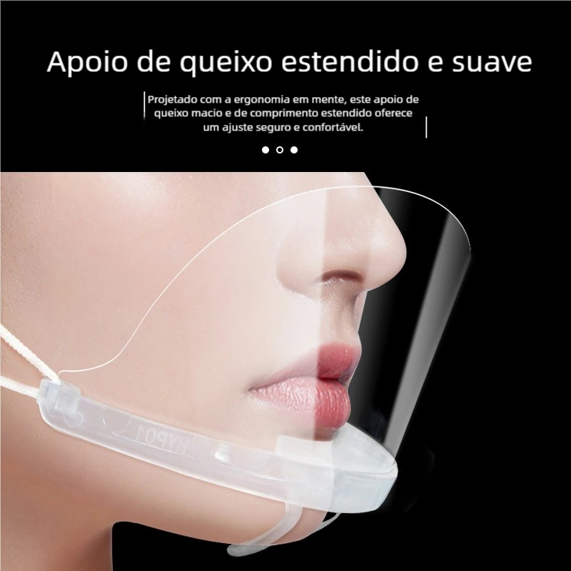 10 Peças Máscara Acrílica Transparente – 