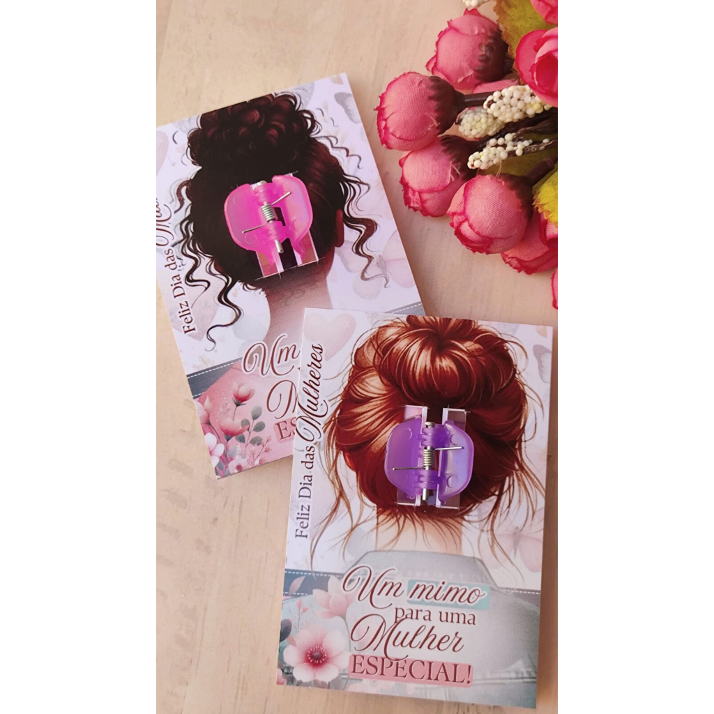 Tag para Presilha de Cabelo Dia das Mulheres | Mim